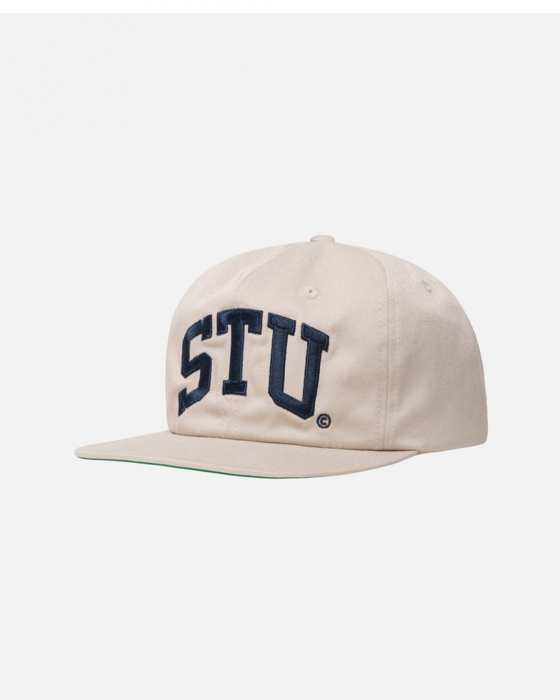 Stussy Mid-Depth Stu Arch Strapback - Unisex Khaki | EPLVG29000