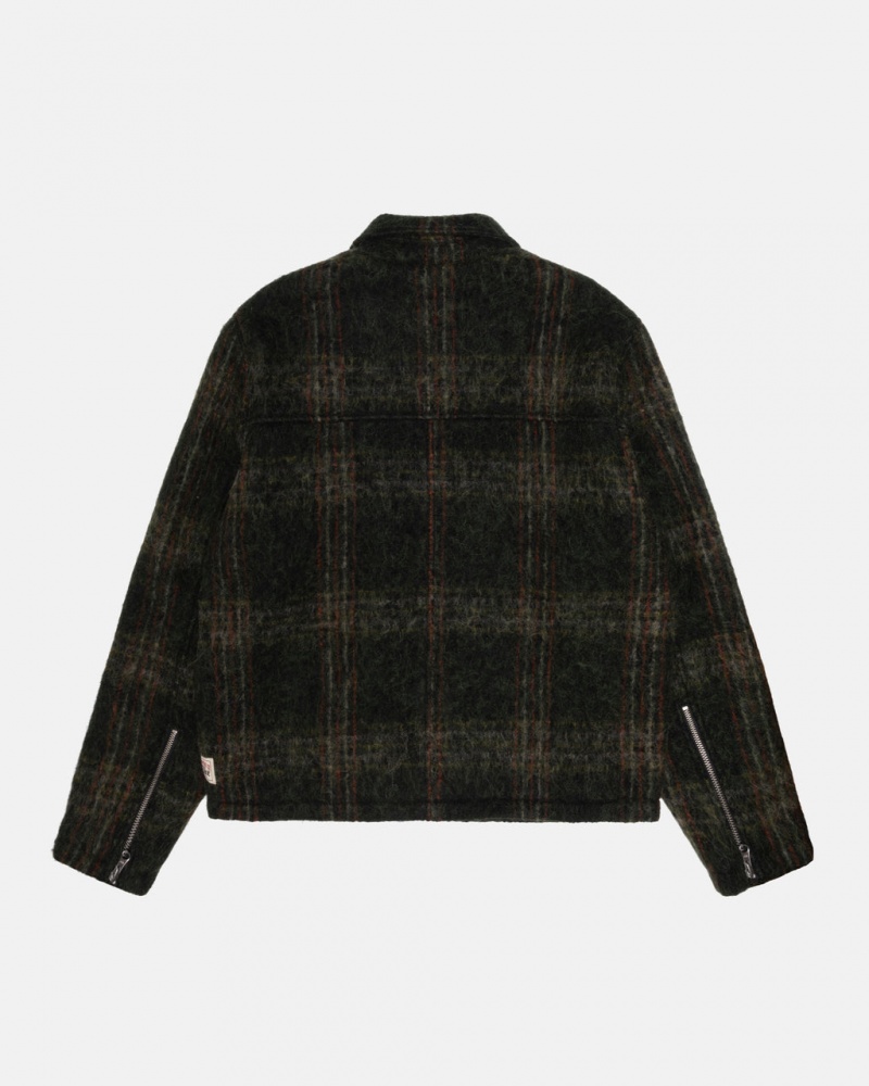 Stussy Mohair Club Jacket - Unisex Jackets Oliwkowe | PLXBR34432