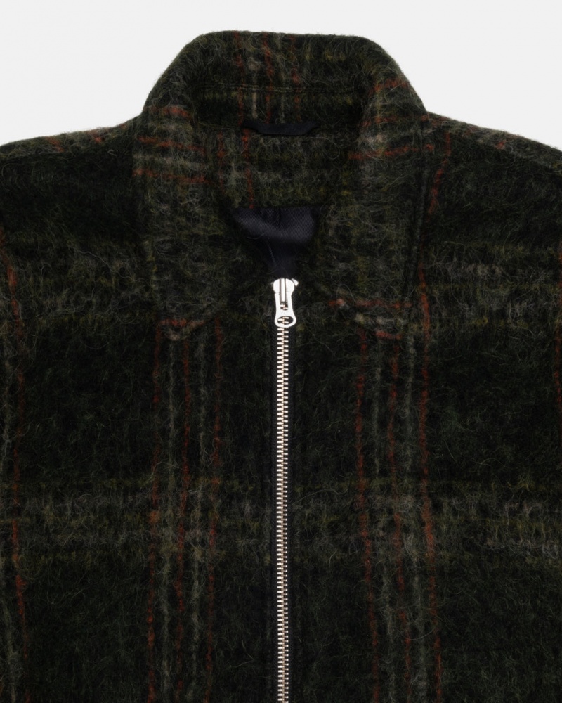 Stussy Mohair Club Jacket - Unisex Jackets Oliwkowe | PLXBR34432