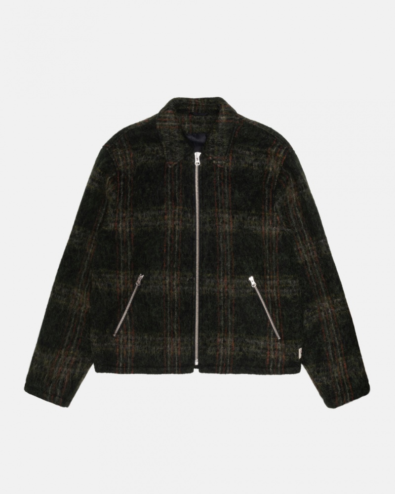 Stussy Mohair Club Jacket - Unisex Jackets Oliwkowe | PLXBR34432