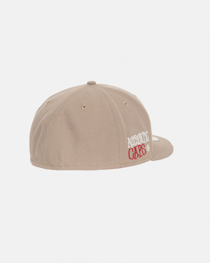 Stussy New Era 59Fifty Authentic - Unisex Khaki | PLNEJ71928