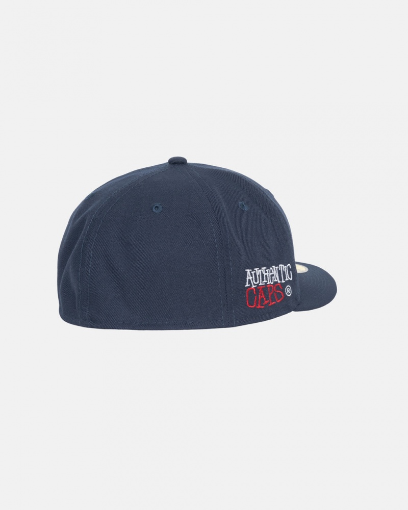 Stussy New Era 59Fifty Authentic - Unisex Granatowe | PLDYB34050