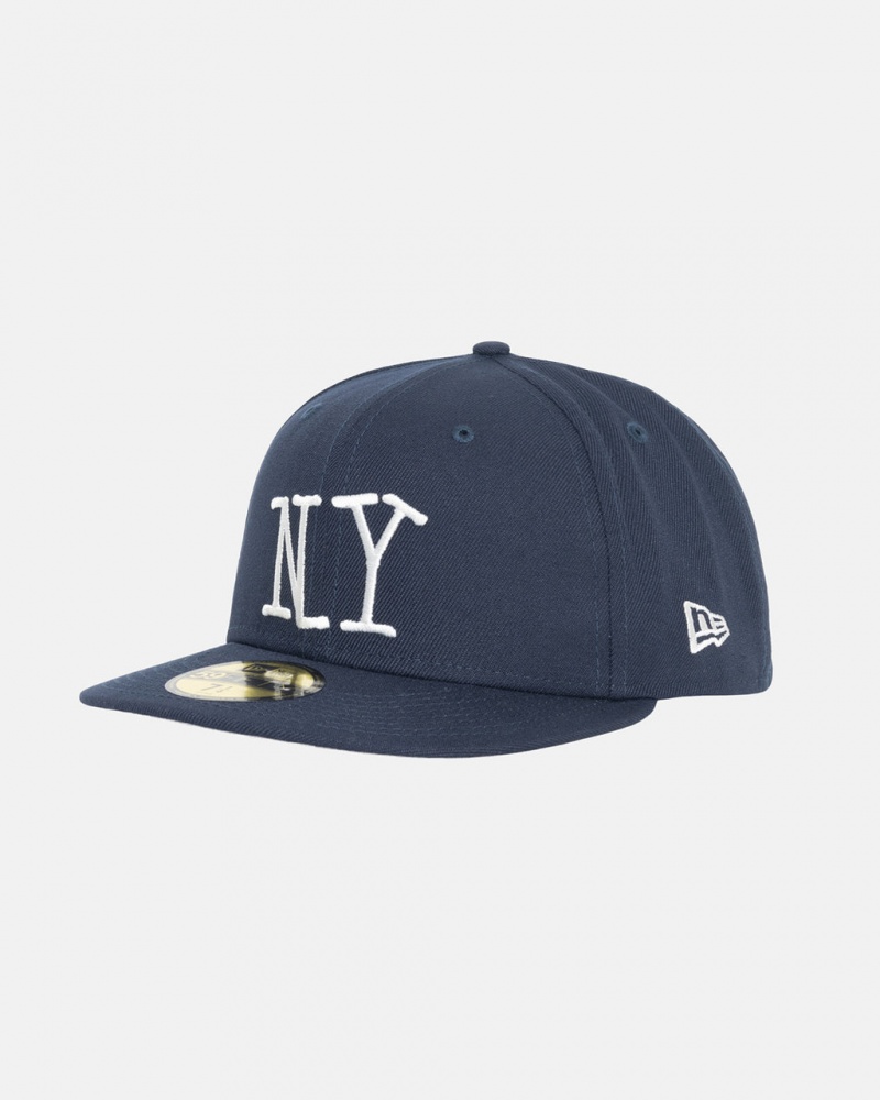 Stussy New Era 59Fifty Ny - Unisex Granatowe | PLCIF70978