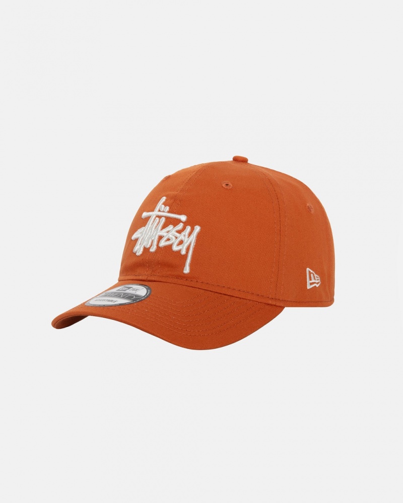 Stussy New Era 9Twenty Basic Strapback - Unisex Pomarańczowe | QPLWA29057