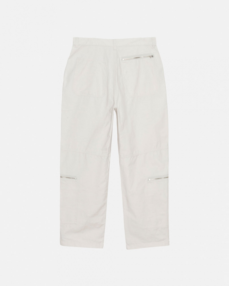 Stussy Nyco Flight Pant - Unisex Jeans Pants Kremowe | PLIIZ46284