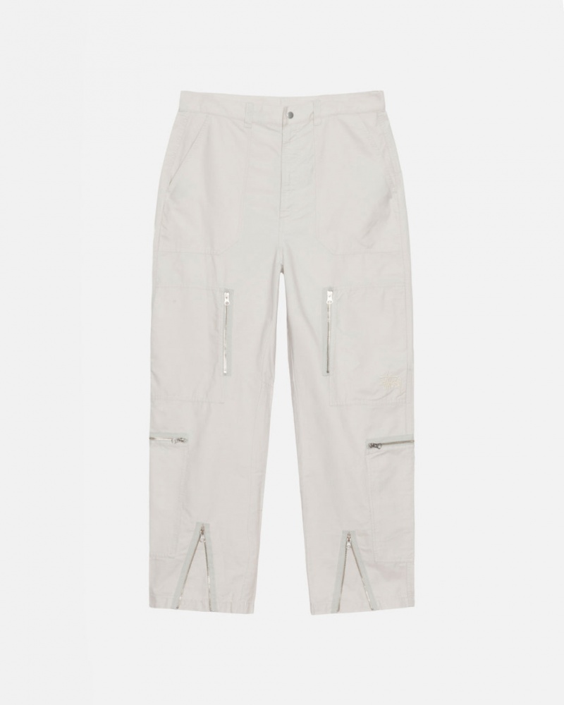 Stussy Nyco Flight Pant - Unisex Jeans Pants Kremowe | PLIIZ46284