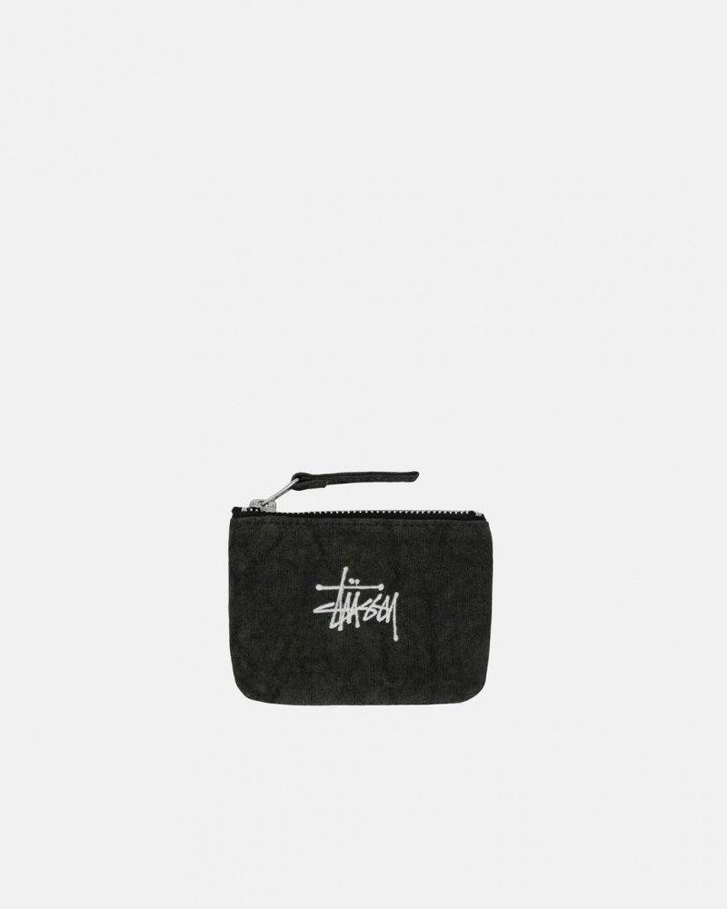 Stussy Płócienne Coin Pouch - Unisex Bags Czarne | PLDFL71662