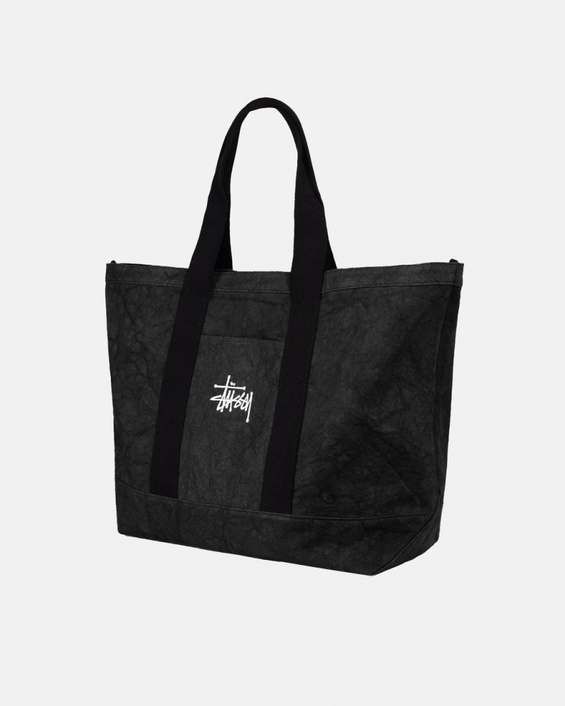 Stussy Płócienne Extra Large Tote Bag - Unisex Bags Czarne | PLJKU47050