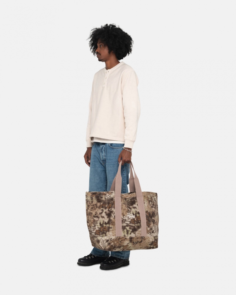 Stussy Płócienne Extra Large Tote Bag - Unisex Bags Brązowe | PLEAH57970