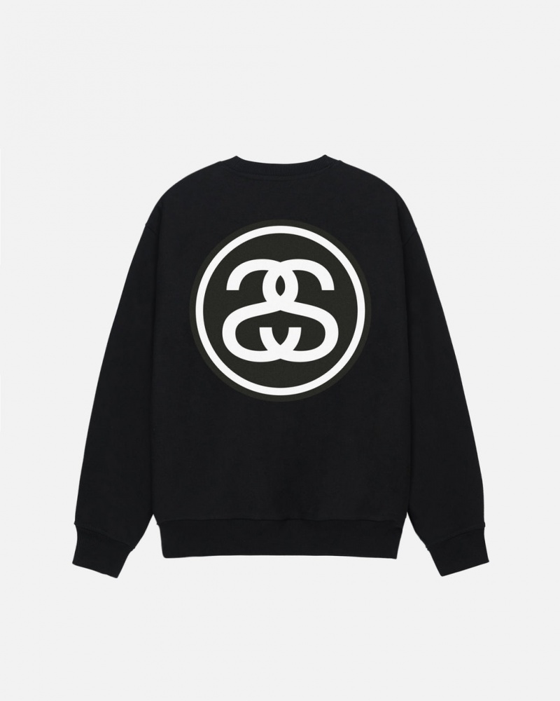 Stussy SS-Link Crew - Unisex Hoodies Czarne | SPLVO74900