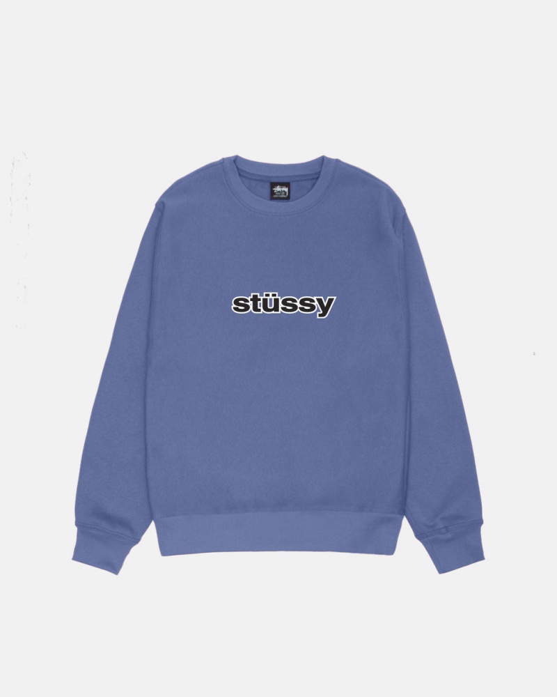 Stussy SS-Link Crew - Unisex Hoodies Niebieskie | PLZPD12859