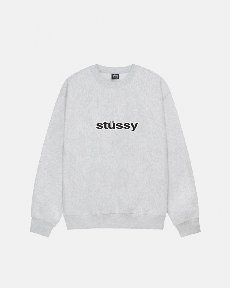 Stussy SS-Link Crew - Unisex Hoodies Szare | BPLSO38596