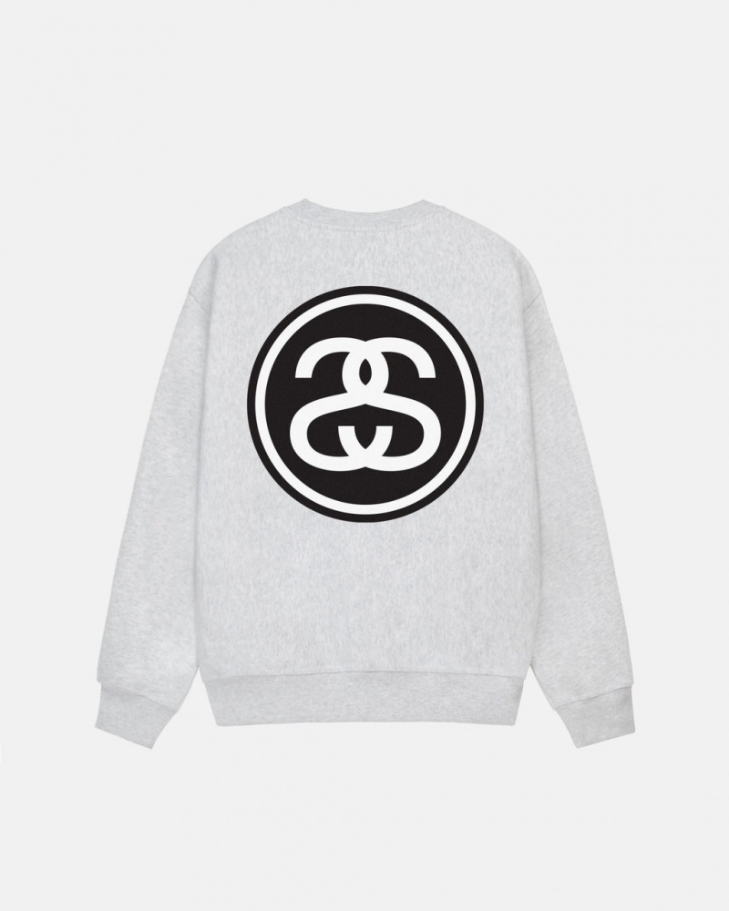 Stussy SS-Link Crew - Unisex Hoodies Szare | BPLSO38596