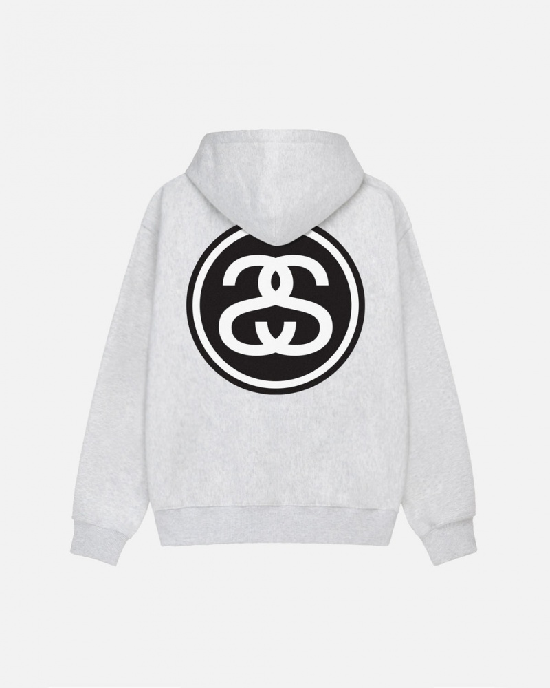 Stussy SS-Link Hoodie - Unisex Hoodies Szare | PPLER55782