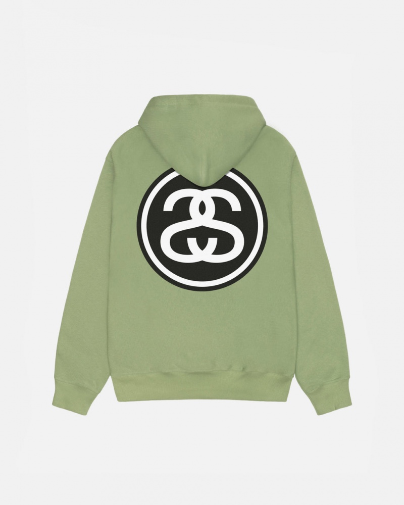 Stussy SS-Link Hoodie - Unisex Hoodies Zielone | TPLWZ26103