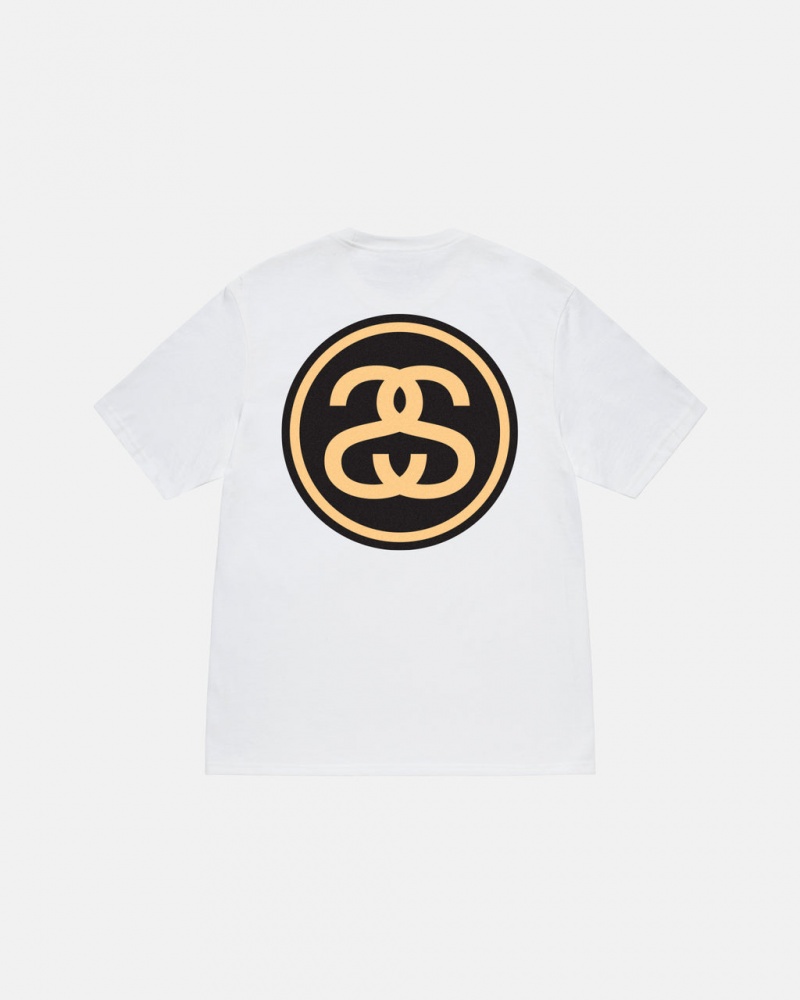 Stussy SS-Link Tee - Unisex Shortsleeve Białe | QPLWA62270