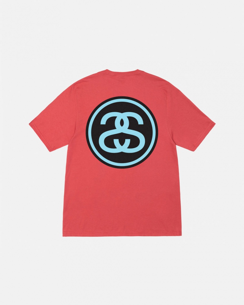 Stussy SS-Link Tee - Unisex Shortsleeve Czerwone | PLJKU62946