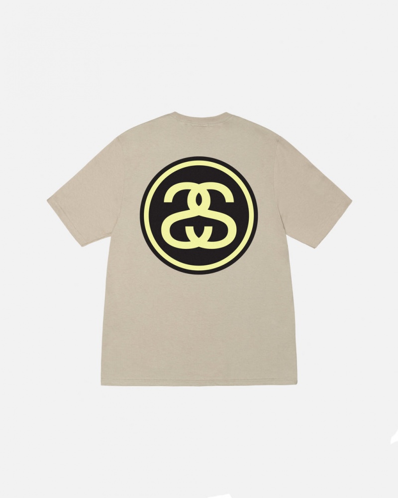 Stussy SS-Link Tee - Unisex Shortsleeve Khaki | DPLKV76674