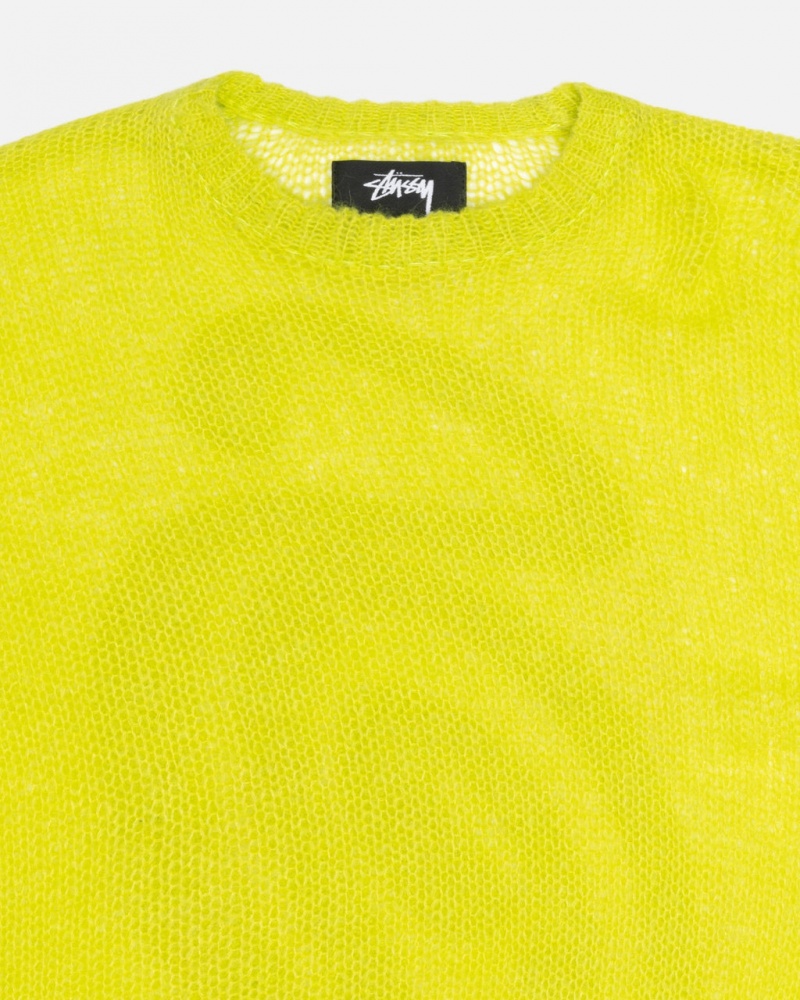 Stussy S Loose Knit Swetry - Unisex Sweaters Głęboka Zielone | APLWC65777