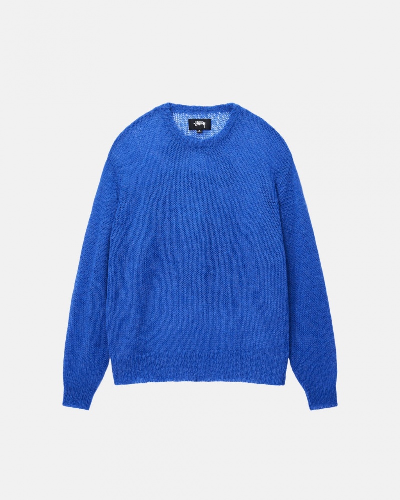 Stussy S Loose Knit Swetry - Unisex Sweaters Niebieskie | SPLNY88596