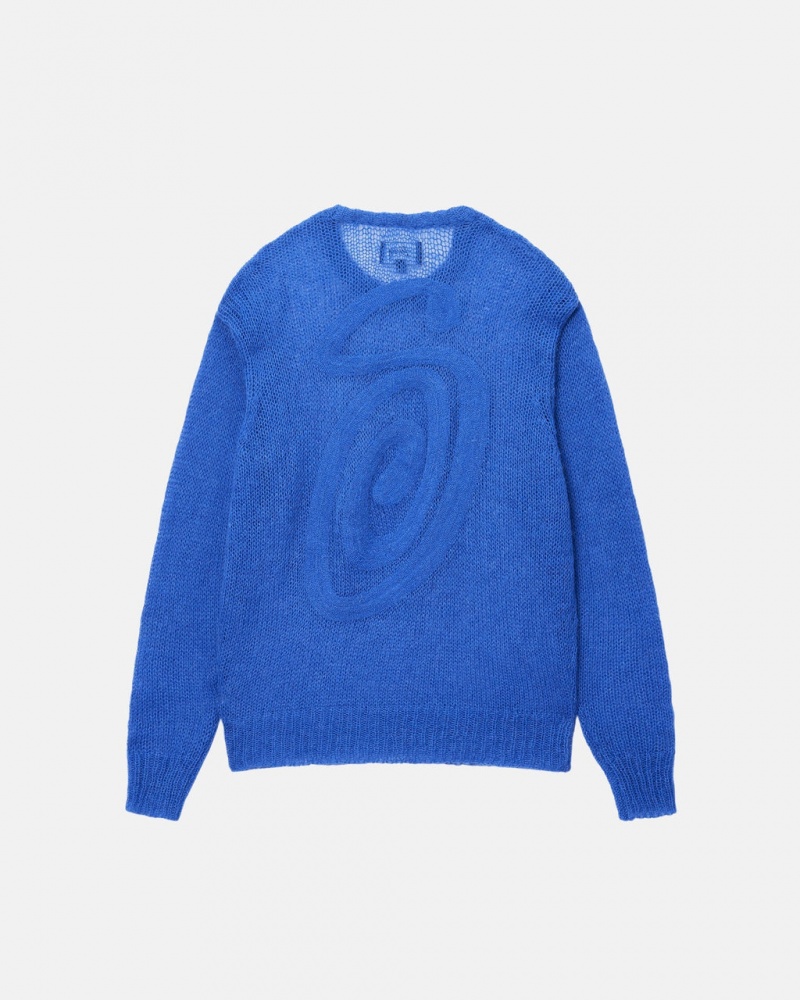 Stussy S Loose Knit Swetry - Unisex Sweaters Niebieskie | SPLNY88596