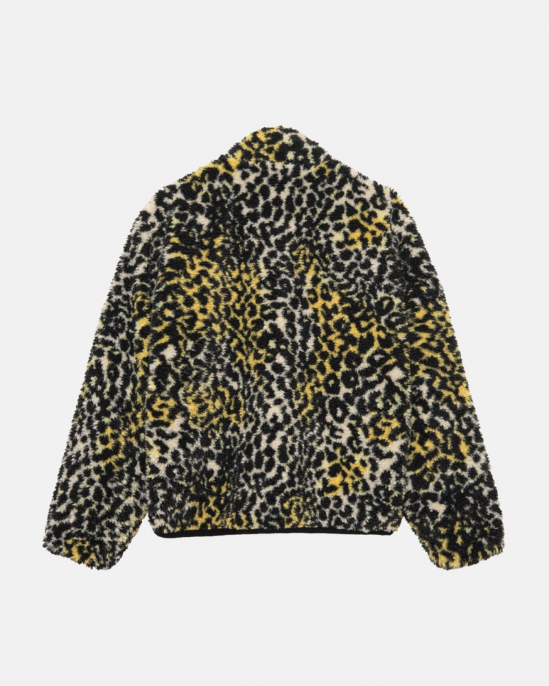 Stussy Sherpa Reversible Jacket - Unisex Jackets Żółte Panterka | PPLER30236