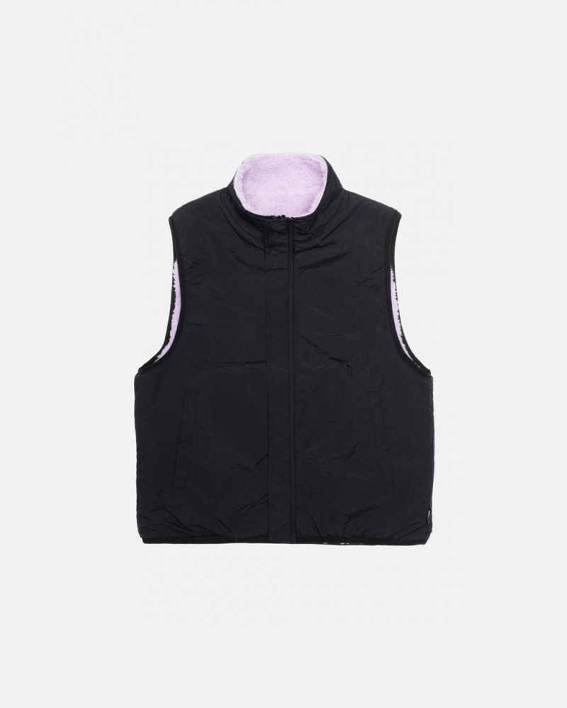 Stussy Sherpa Reversible Vest - Unisex Jackets Lawenda | PLQCS30414