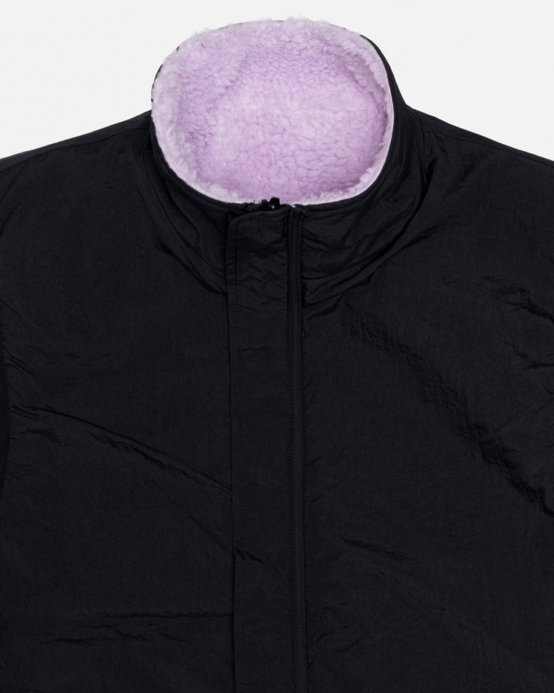 Stussy Sherpa Reversible Vest - Unisex Jackets Lawenda | PLQCS30414