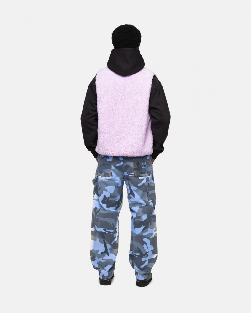 Stussy Sherpa Reversible Vest - Unisex Jackets Lawenda | PLQCS30414