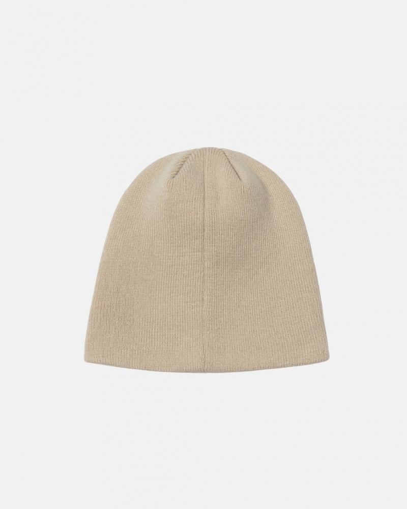 Stussy Skullcap Basic - Unisex Kremowe | PLJKU16877