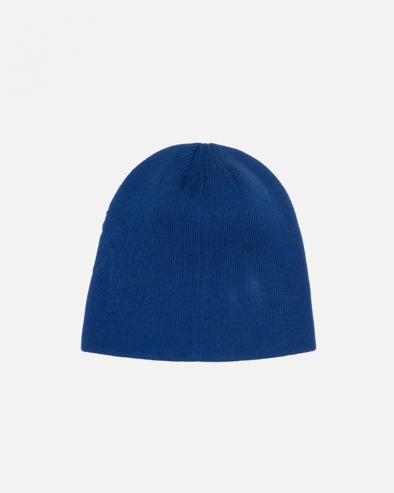 Stussy Skullcap Embossed Smooth Stock - Unisex Królewski Niebieski | MPLFT45475