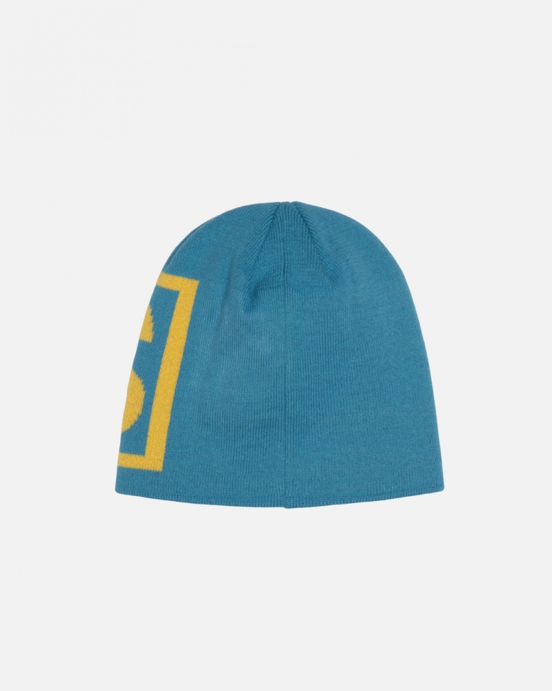 Stussy Skullcap SS Link - Unisex Głęboka Turkusowe | SPLVO52245