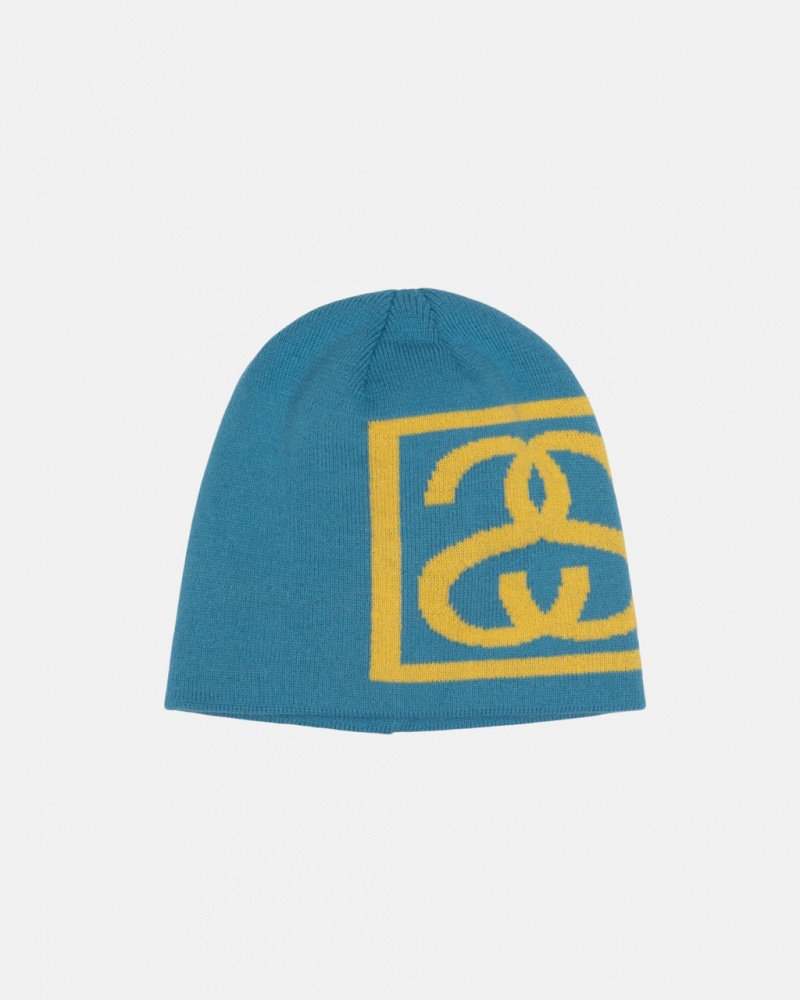 Stussy Skullcap SS Link - Unisex Głęboka Turkusowe | SPLVO52245