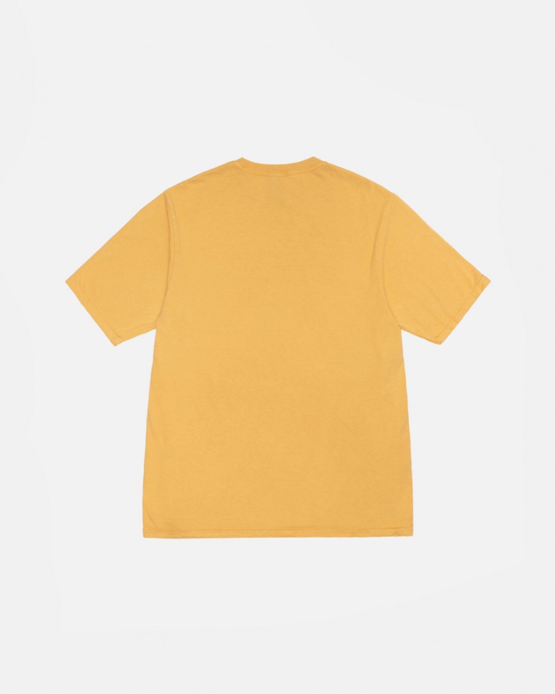 Stussy Small Stock Tee Pigment Dyed - Unisex Shortsleeve Pomarańczowe | EPLVG66564