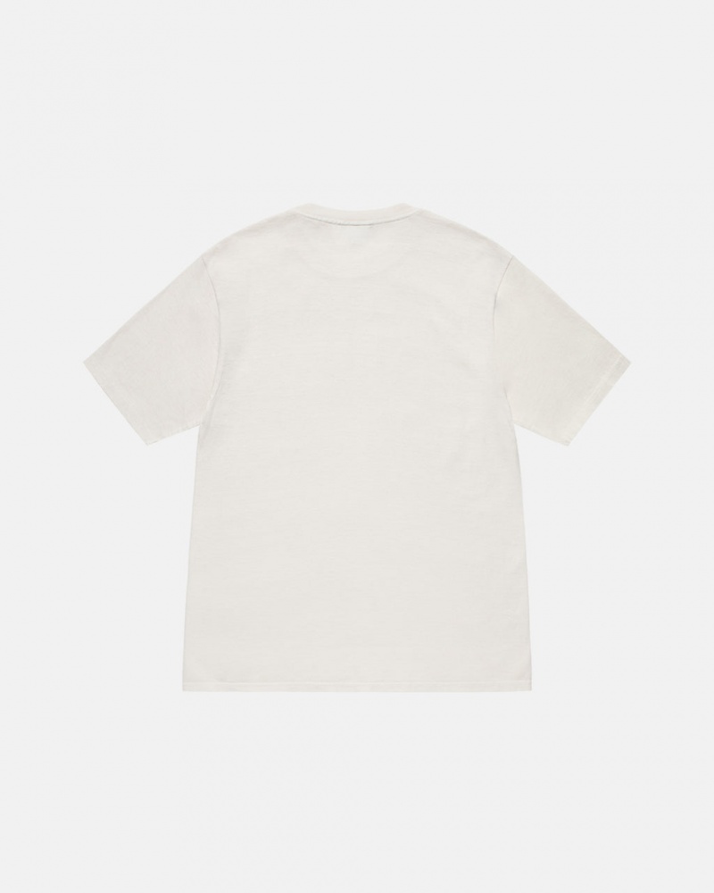 Stussy Small Stock Tee Pigment Dyed - Unisex Shortsleeve Beżowe | PLJVR49172