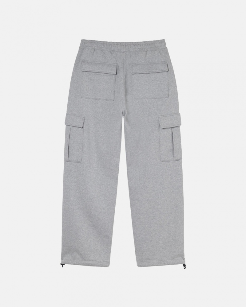 Stussy Sportowe Cargo Fleece Pant - Men&s Pants Szare | ZPLNQ86278