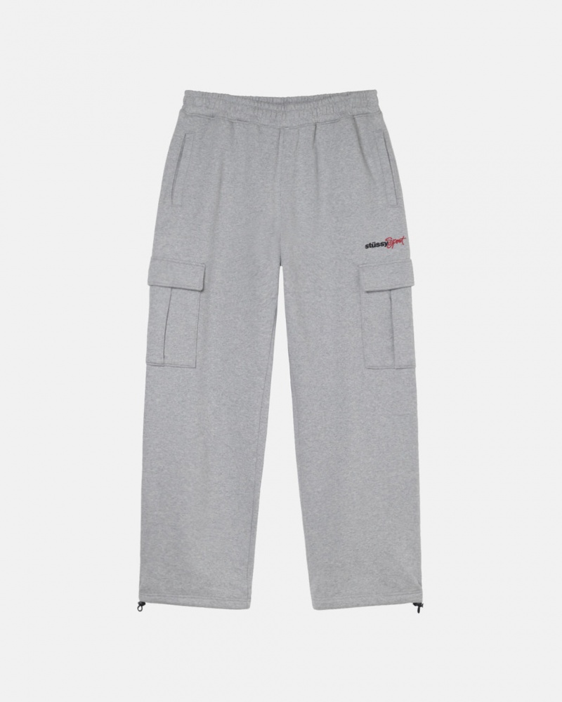 Stussy Sportowe Cargo Fleece Pant - Men&s Pants Szare | ZPLNQ86278