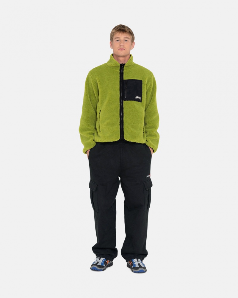 Stussy Sportowe Cargo Fleece Pant - Men&s Pants Czarne | PLIIZ10349