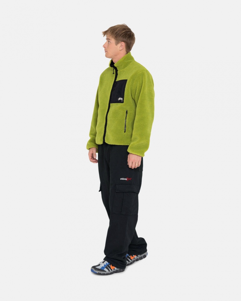 Stussy Sportowe Cargo Fleece Pant - Men&s Pants Czarne | PLIIZ10349