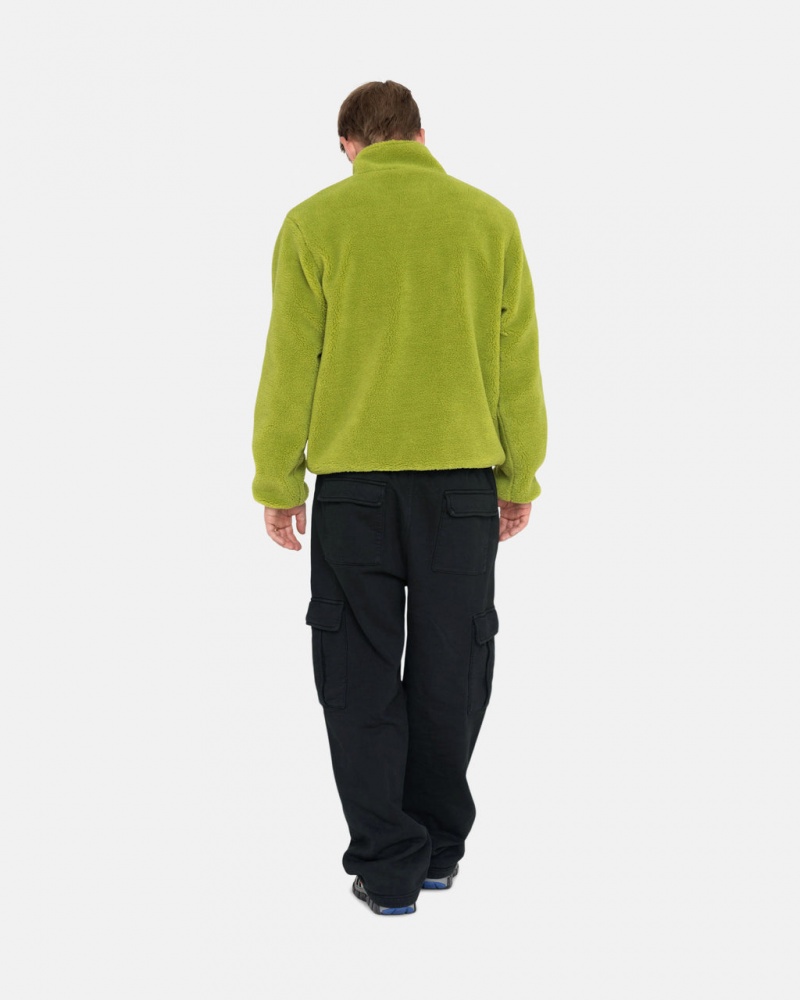 Stussy Sportowe Cargo Fleece Pant - Mens Pants Czarne | PLDYB67996