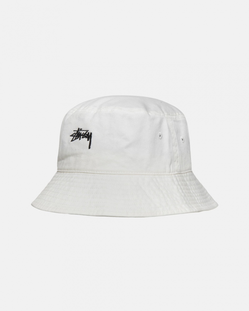 Stussy Stock Bucket Hat - Mens Beżowe | QPLWA27656