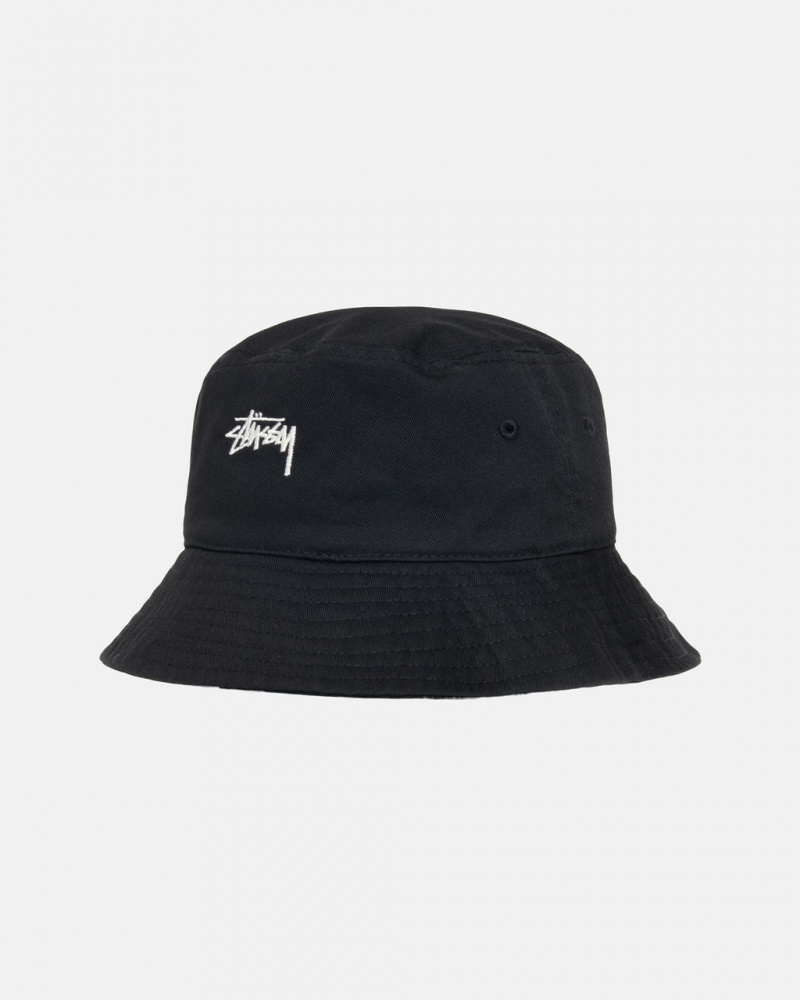 Stussy Stock Bucket Hat - Mens Czarne | PLICD97960