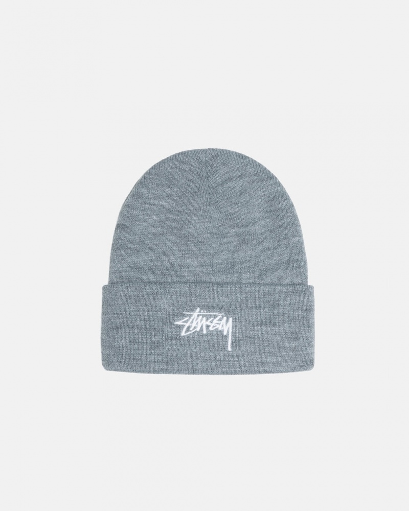 Stussy Stock Cuff Beanie - Unisex Szare | PLXBR56990