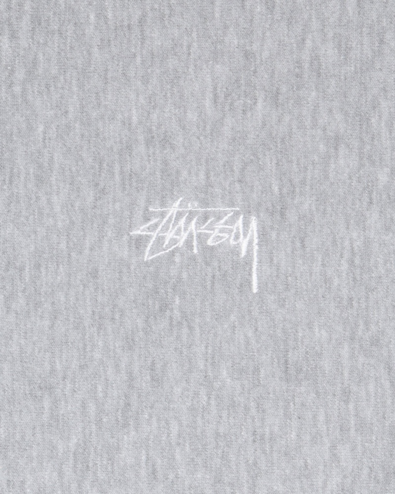 Stussy Stock Logo Crew - Unisex Hoodies Szare | MPLFT24230