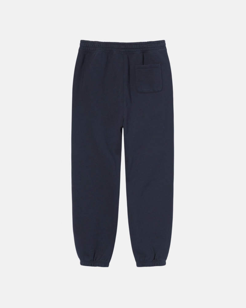 Stussy Stock Logo Sweatpant - Unisex Pants Granatowe | PLNEJ48260