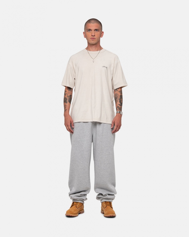 Stussy Stock Logo Sweatpant - Unisex Pants Szare | BPLSO33338