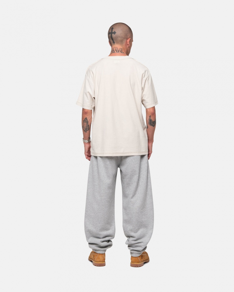 Stussy Stock Logo Sweatpant - Unisex Pants Szare | BPLSO33338