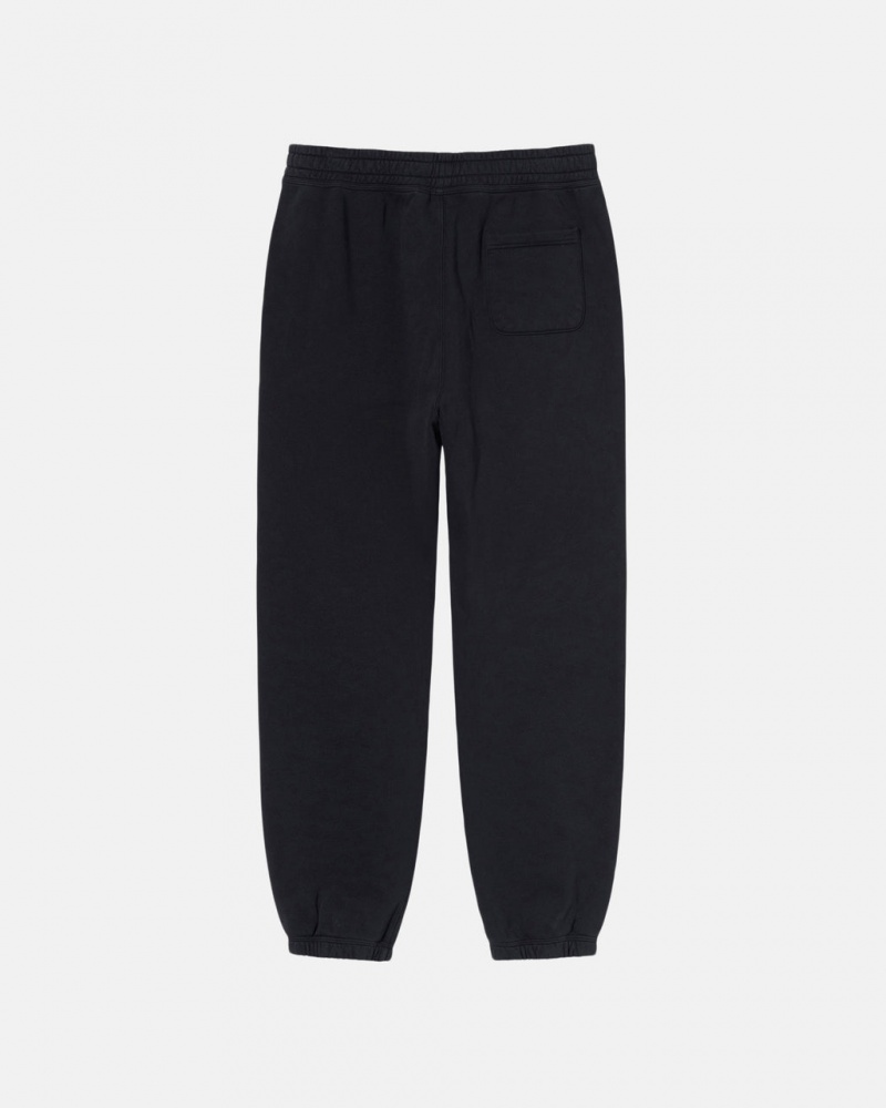 Stussy Stock Logo Sweatpant - Unisex Pants Czarne | PLXMI29295