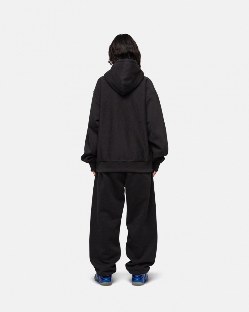 Stussy Stock Logo Sweatpant - Unisex Pants Czarne | PLXMI29295