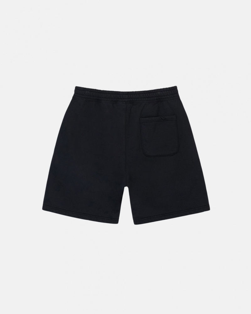 Stussy Stock Logo Sweatshort - Unisex Shorts Trunks Czarne | XPLGW84182